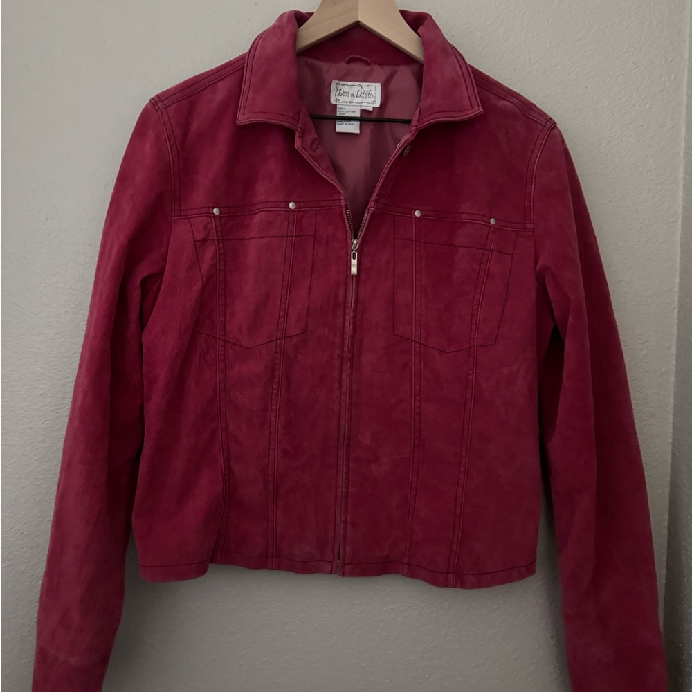Live a Little Women's Pink Suede Jacket